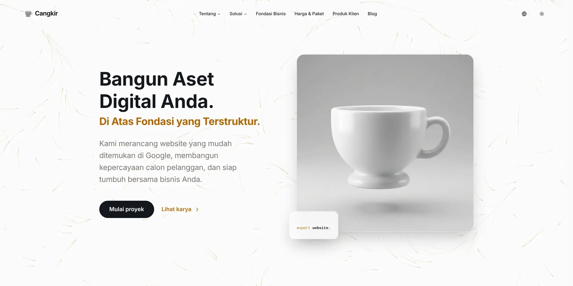 CANGKIR - Modern Web Development Agency Website